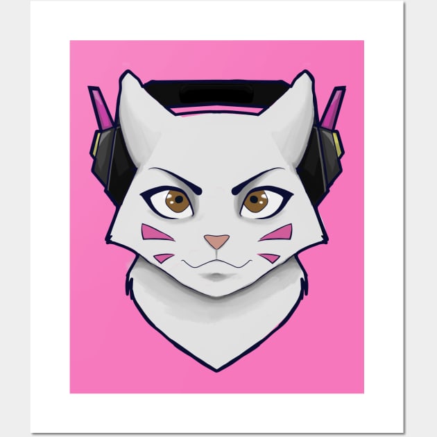 D.va Kitty face Wall Art by AthanRoa